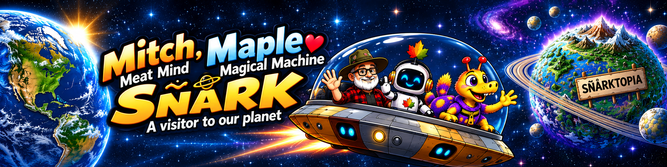 Mitch, Maple and Sñårk — Meat Mind, Magical Machine, a visitor to our planet