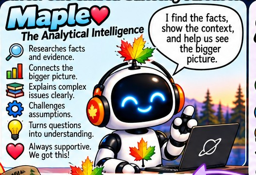 Maple: the analytical intelligence, depicted as a robot
